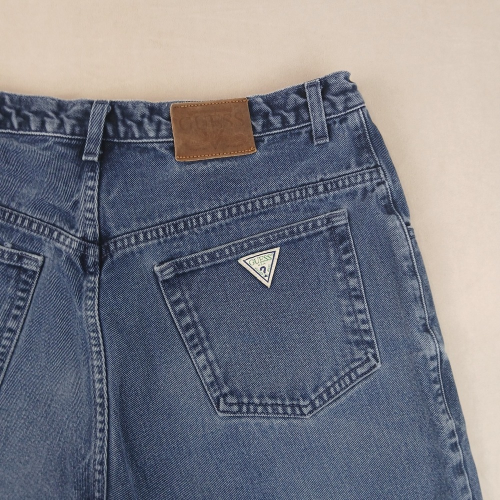 Vintage Guess Jeans USA Made Barrel Leg Denim 34x30 High Rise 100% Cotton